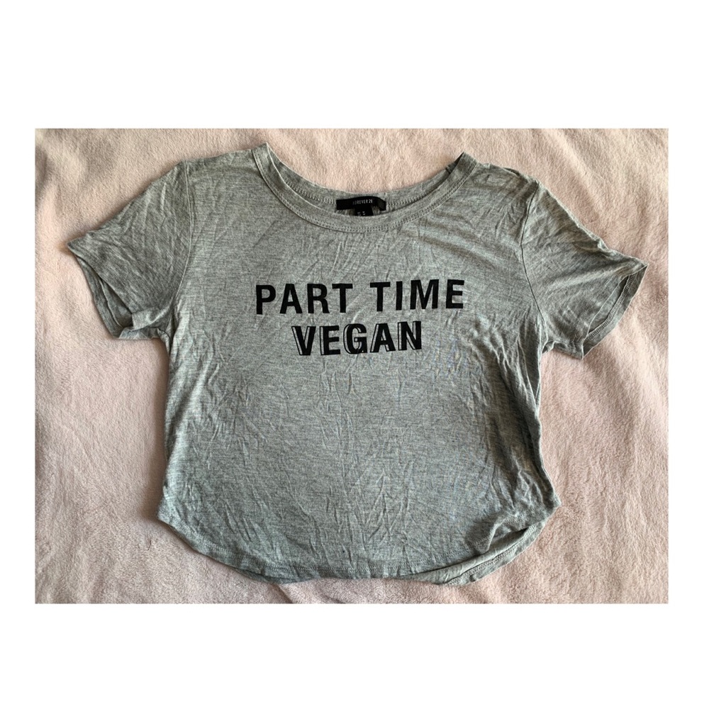 Forever 21 Part-Time Vegan Crop Top 🌿